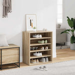 Shoe Cabinet Sonoma Oak 60x35x70 cm Engineered Wood 808939