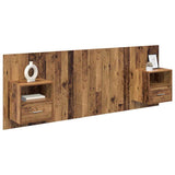 Headboard with Cabinet 3 pcs Old Wood Engineered Wood 3415734