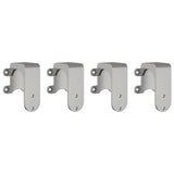 Barn Door Bypass Brackets 4 pcs for Round Rails Stainless Steel 4009761
