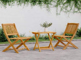 3 Piece Folding Garden Dining Set Solid Wood Acacia 3206331