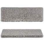 Stair Mats 10 pcs 65x21x4 cm Grey Rectangular Edge 149815