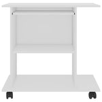 ZNTS Computer Desk White 80x50x75 cm Engineered Wood 802894