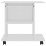 ZNTS Computer Desk White 80x50x75 cm Engineered Wood 802894