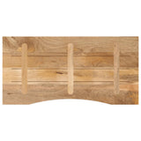 Desk Top with Curve 140x50x2.5 cm Solid Wood Rough Mango 370197