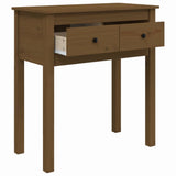 Console Table Honey Brown 70x35x75 cm Solid Wood Pine 814612