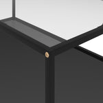 ZNTS Coffee Table Transparent and Black 120x60x35 cm Tempered Glass 322906