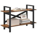 Bookshelf Smoked Oak 100 x 33.5 x 64 cm Engineered Wood 883954