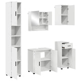 Bathroom Furniture Set 5 pcs White Engineered wood & Metal 3392993