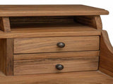 Writing Desk Natural 89.5 x 49.5 x 100 cm Solid Teak Wood 42024254