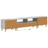 5 Piece LED TV Cabinet Concrete Grey Engineered Wood 3416598