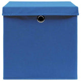 Storage Boxes with Lids 10 pcs Blue 32x32x32 cm Fabric 288340