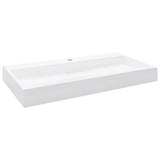 Wash Basin 100x46x11 cm Mineral Cast/Marble Cast White 144066