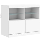 Sideboard with LED Lights White 81x37x67 cm 836658