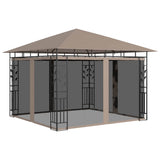 Gazebo with Mosquito Net 3x3x2.73 m Taupe 180 g/m 312251
