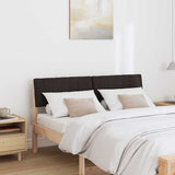 Upholstered Headboard Black 135 cm Solid Pine Wood 879236