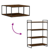 Wall Shelves 4 pcs Smoked Oak 80x40x1,5 cm Engineered Wood 838273