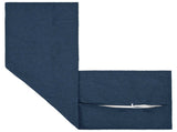 Cushion with Pillow HOUTEN 2 pcs Blue Faux Linen 934272