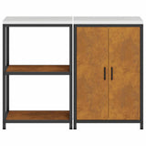 Kitchen Storage Set HATTEM 2 pcs Rusty Steel 3392693
