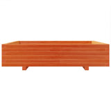 Garden Planter Wax Brown 110x110x26.5 cm Solid Wood Pine 847325