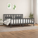 Bed Frame without Mattress Grey Solid Wood Pine 200x200 cm 3188188
