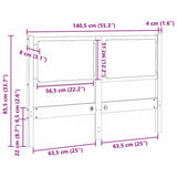 Headboard Other Brown 135 cm Solid pine wood 878960