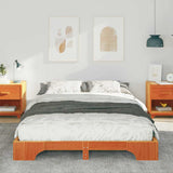 Bed Frame Brown 140 x 210 cm Solid Pine Wood 872901