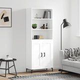 Highboard White 69.5x34x180 cm Engineered Wood 3189957