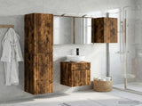 Bathroom Cabinet Set 5 pcs Smoked Oak Engineered Wood 3407347