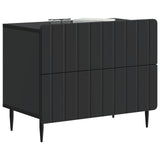 Bedside Cabinet Black 62 x 34.5 x 49.5 cm Engineered Wood 894316