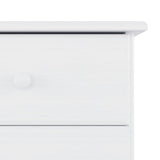 Chest of Drawers ALTA White 112x35x73 cm Solid Wood Pine 353920