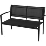 4 Piece Garden Lounge Set Textilene Black 42162