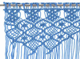 Macrame Curtain Blue 140x240 cm Cotton 323989