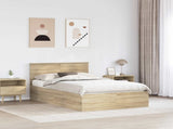 Bed Frame Sonoma Oak 120 x 200 cm Engineered Wood 3408692