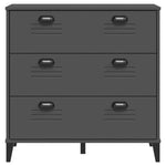 ZNTS Drawer Cabinet VIKEN Anthracite Grey Engineered Wood 374922