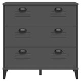 ZNTS Drawer Cabinet VIKEN Anthracite Grey Engineered Wood 374922