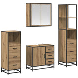Bathroom Furniture Set 4 pcs Artisan Oak Engineered Wood 3402330