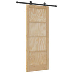 Sliding Door Manual ORKDAL Natural and black 83 x 211 cm 3333450