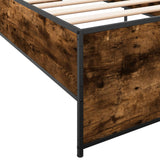 Bed Frame without Mattress Smoked Oak 90x190 cm Single 845248