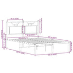 Bed Frame without Mattress Brown Oak 120x200 cm Engineered Wood 4106839