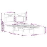 Bed Frame without Mattress Brown Oak 120x200 cm Engineered Wood 4106839