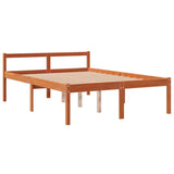 Senior Bed without Mattress Wax Brown 140x190 cm Solid Wood Pine 844154