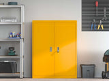 Storage Cabinet Mustard Yellow 80 x 40 x140 cm Steel 3406181