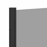 Bath Shower Screen Manual Black 68 x 130 cm Tempered Glass 42018544