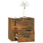 ZNTS Wall-mounted Bedside Cabinet Smoked Oak 50x36x47 cm 816861
