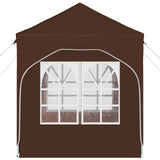 Pop-up Party Tent 192 x 192 x 245 cm Brown 42019841