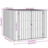 Garden Shed Grey 195x198x159 cm Galvanised Steel 46254