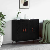 Sideboard Black Oak 89.5 x 34 x 80 cm Engineered Wood 879578