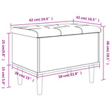 Storage Bench Sonoma Oak 62x42x46 cm Engineered Wood 835070