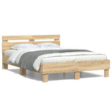 Bed Frame Sonoma oak Engineered wood Small Double Bed Frame 3207576