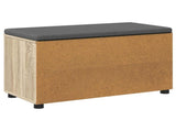 Hall Bench with Cushion with Shelf Sonoma Oak 80 x 38 x 46 cm 891506